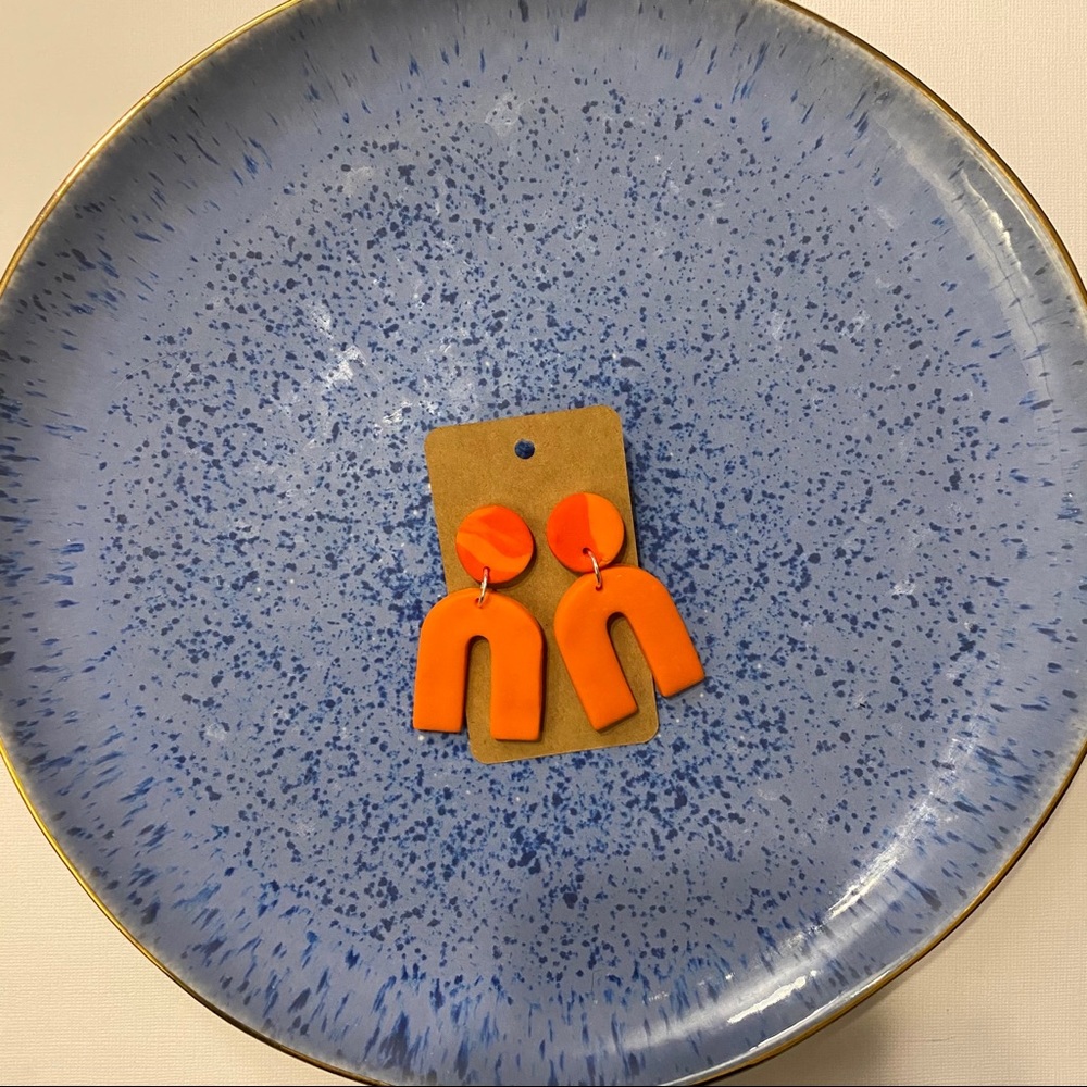 Handmade Clay Earrings - Fire & Ice Series - Picture 6 of 11